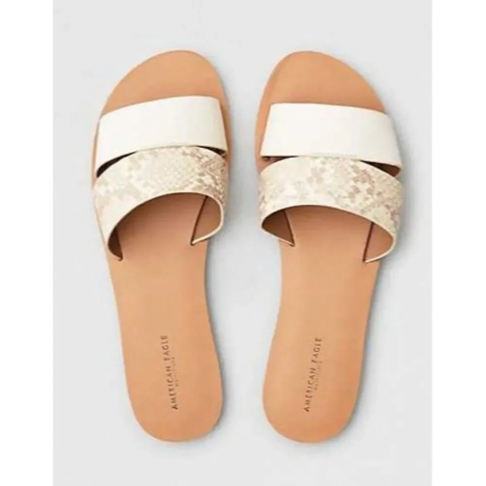 American Eagle Outfitters Faux Leather‎ Sandals Slides Size 8